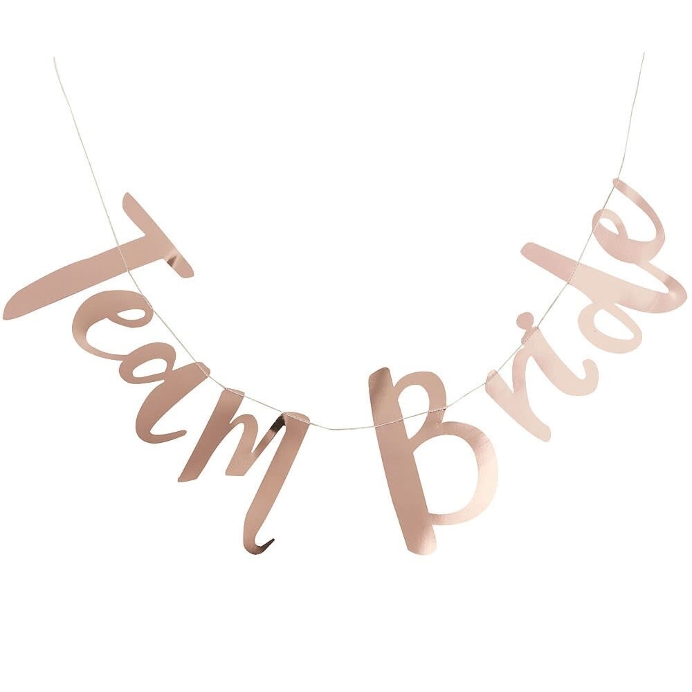 Team Bride Rose Gold Banner 5FT