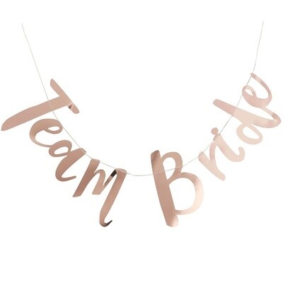 Team Bride Rose Gold Banner 5FT