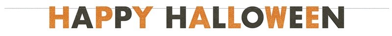 &#39;Happy Halloween&#39; Glitter Banner