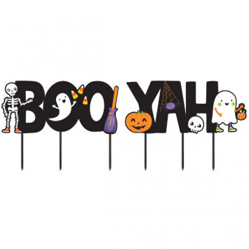 BOO YAH Halloween Yard Sign