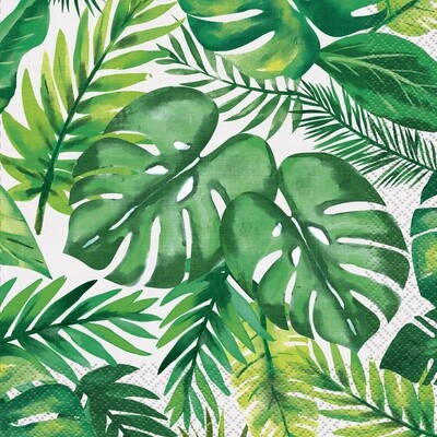 Tropical Leaf Printed Luau Lunchen Napkins 16ct