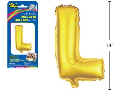 Gold Letter L Balloon (14&quot; Air Filled)