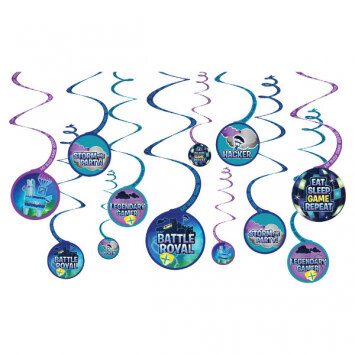 Fortnite Battle Royal Hanging Decorations 12ct Fortnite Battle Royal Hanging Decorations 12ct