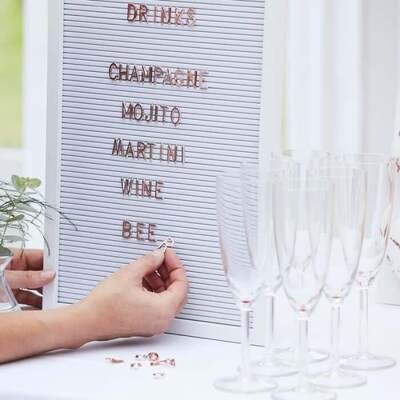 Large White Letter Peg board With Copper Letters