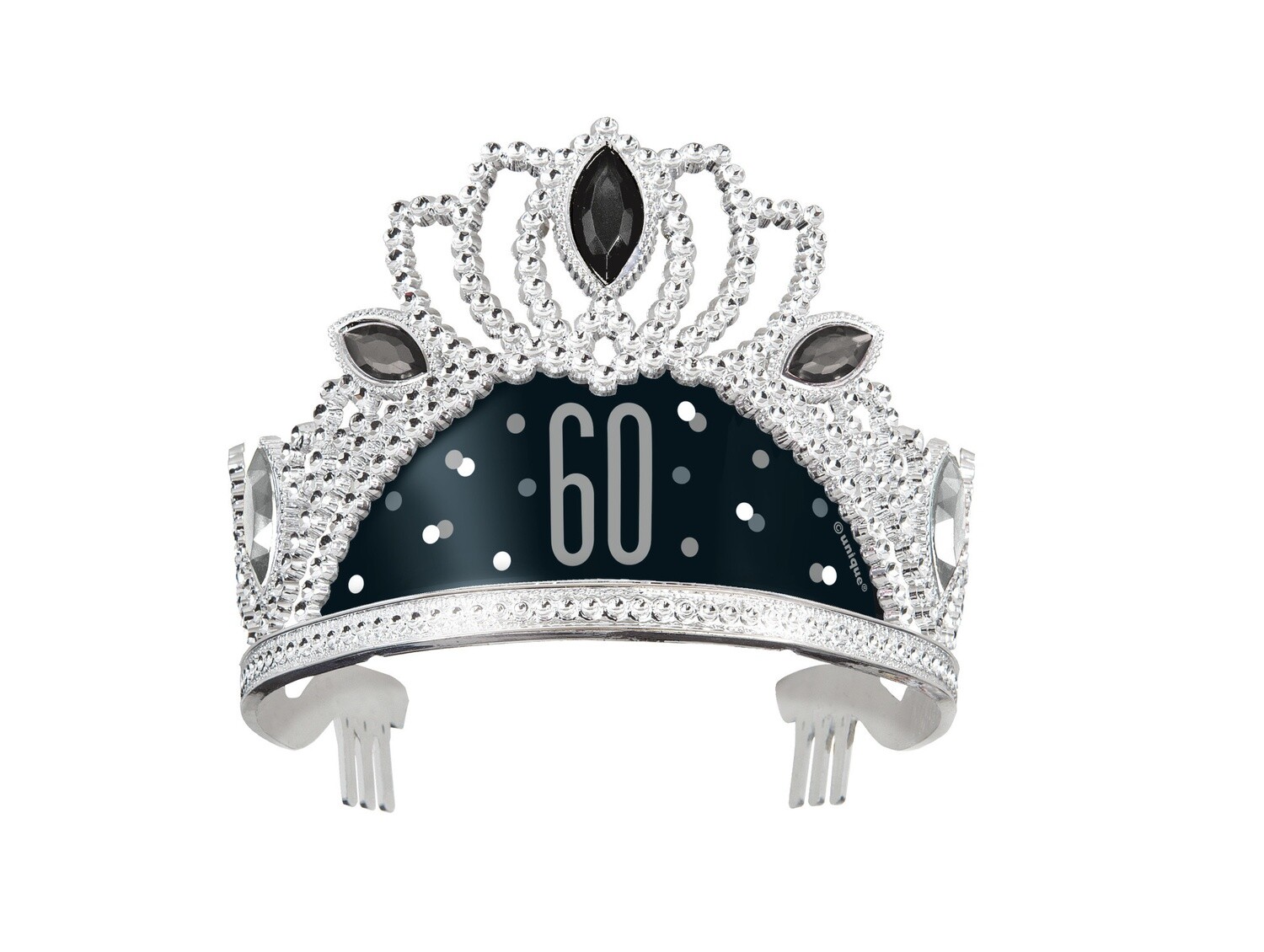 Black &amp; Silver 60th Birthday Tiara