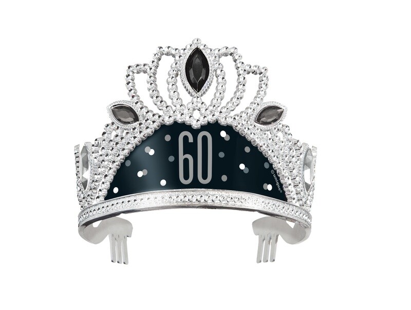 Black &amp; Silver 60th Birthday Tiara