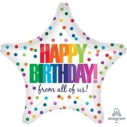 Birthday From All Of Us Foil Balloon 18&quot;