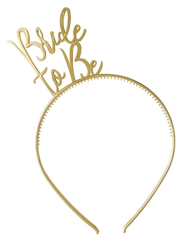 Gold Bride To Be Headband