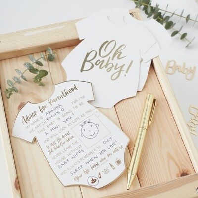 &#39;Oh Baby!&#39; Baby Shower Advice Cards, 10ct