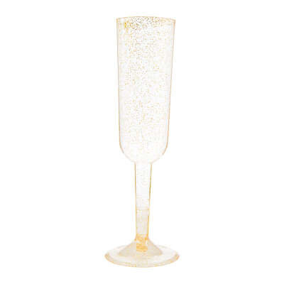 Gold Glitter Champagne Flute 4ct