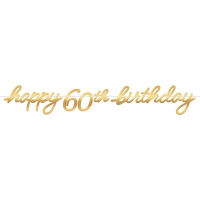 Golden Age ‘60th’ Gold Letter Banner, 12FT