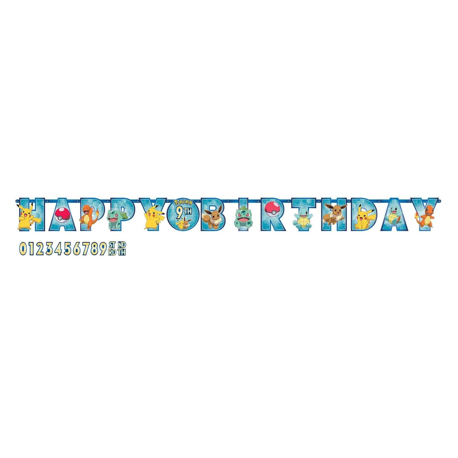 Pokemon™ Jumbo Add An Age Letter Banner, 10.5FT