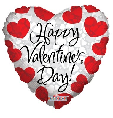 18" Happy Valentine's Day Prismatic Mylar