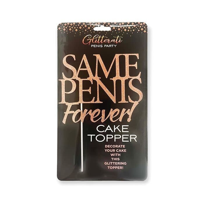 Glitterati Same Penis Forever Cake Topper