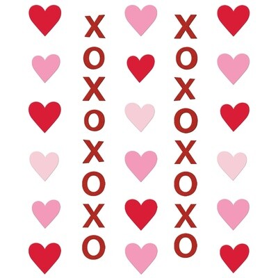 Paper and Felt Valentines Day 'XOXO' Hanging Decorations, 5FT