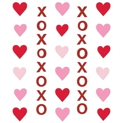 Paper and Felt Valentines Day &#39;XOXO&#39; Hanging Decorations, 5FT