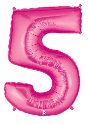 40&quot; Large Number Balloon 5 Pink
