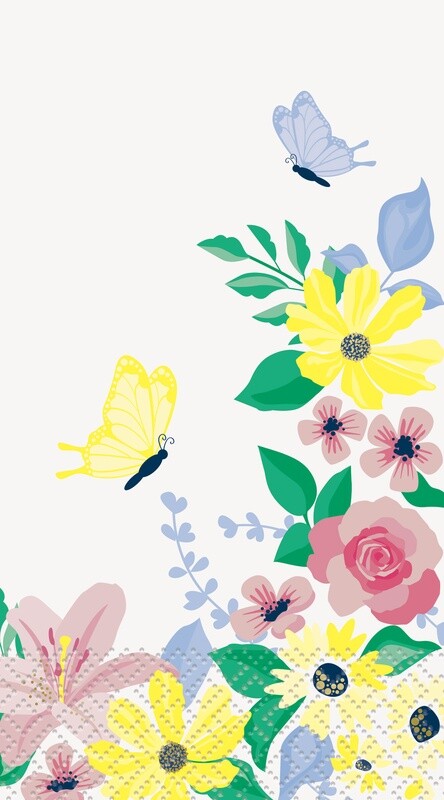 Pastel Spring Dinner Guest Napkins, 16ct
