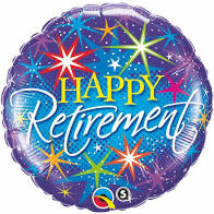 &#39;Happy Retirement&#39; Colorful Bursts Foil Balloon 18&quot;
