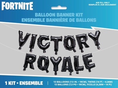 Fortnite Victory Royale Foil Letter Balloon Banner, 8&quot;