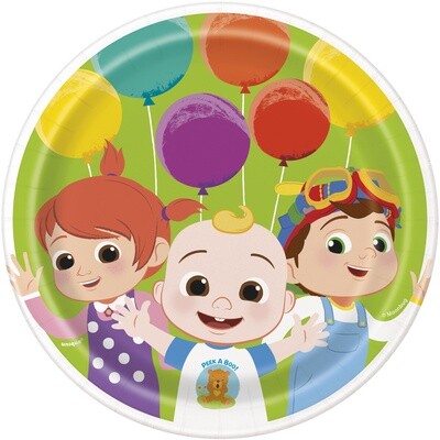 Cocomelon Round 7&quot; Dessert Plates  8ct