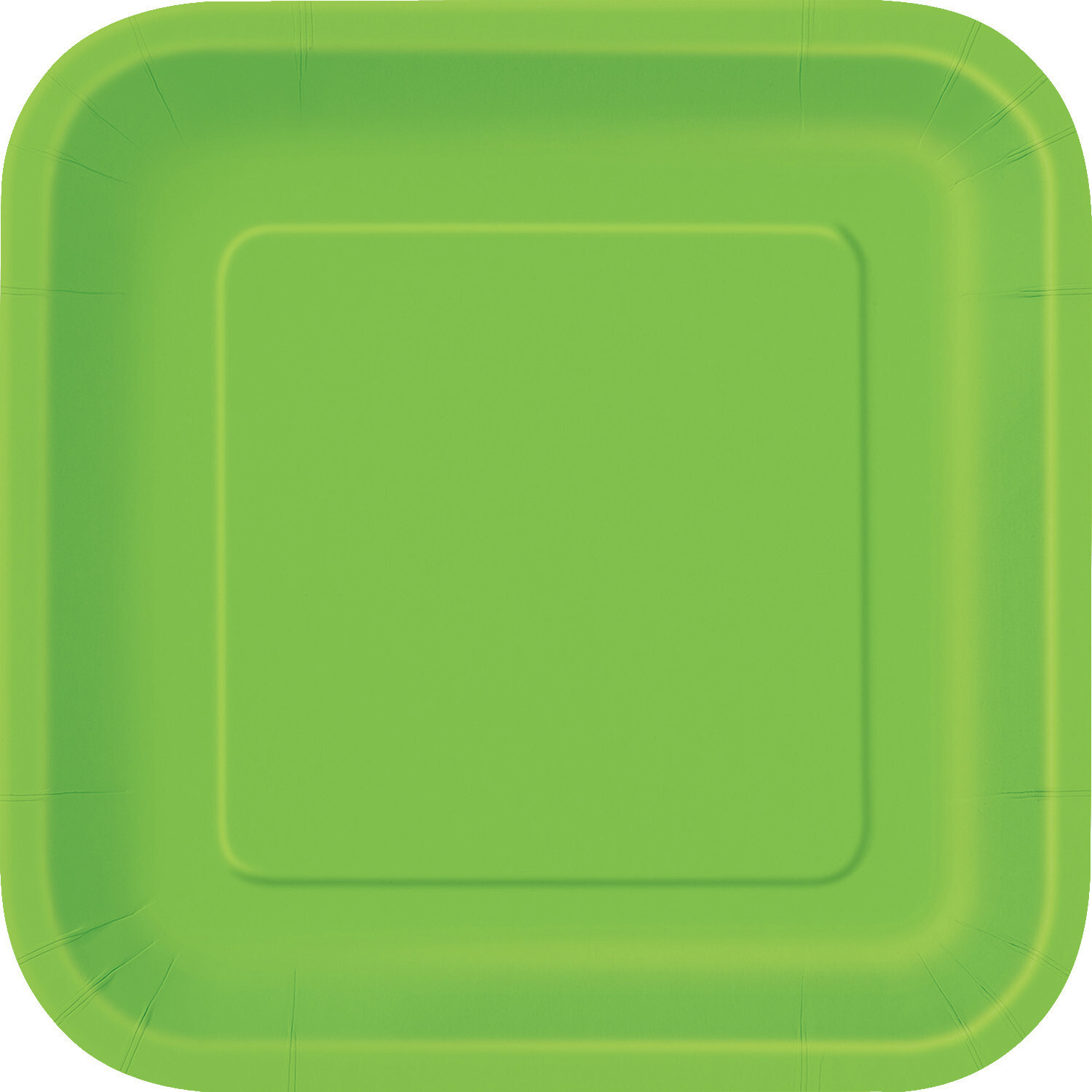 Lime Green 7&quot; Square Plates, 16ct