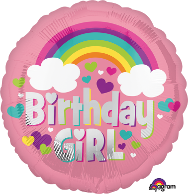 Birhday  Girl RAINBOW FUN 18&quot; RND