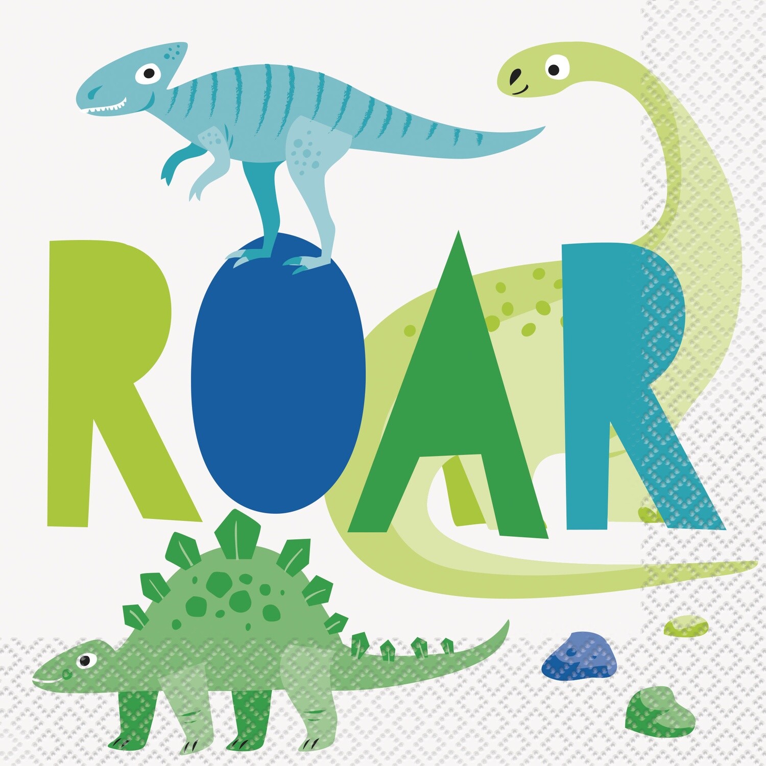 Dinosaur Blue &amp; Green Luncheon Napkins, 16ct
