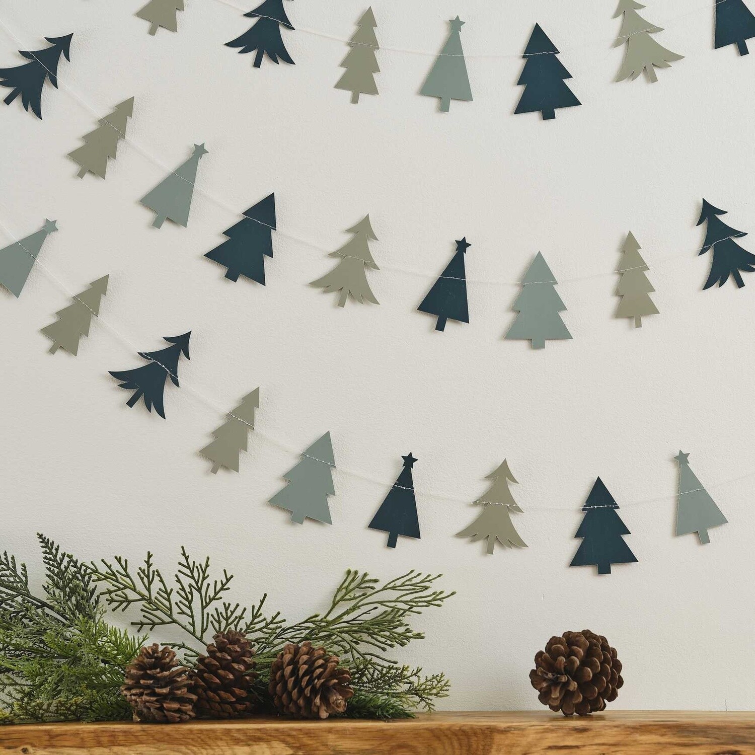 Green Christmas Tree Garland