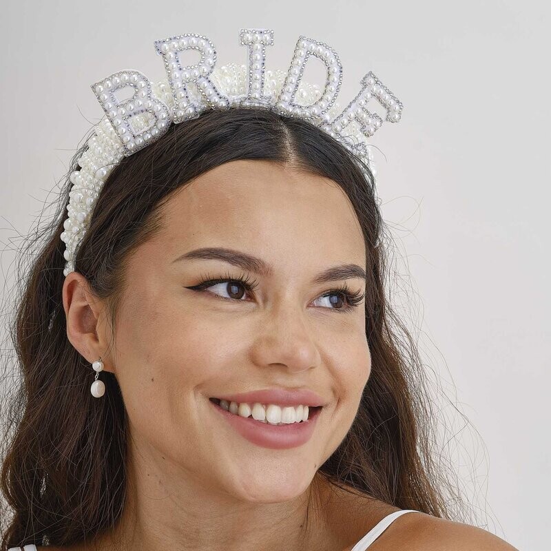 Pearl Embellished Bride Headband