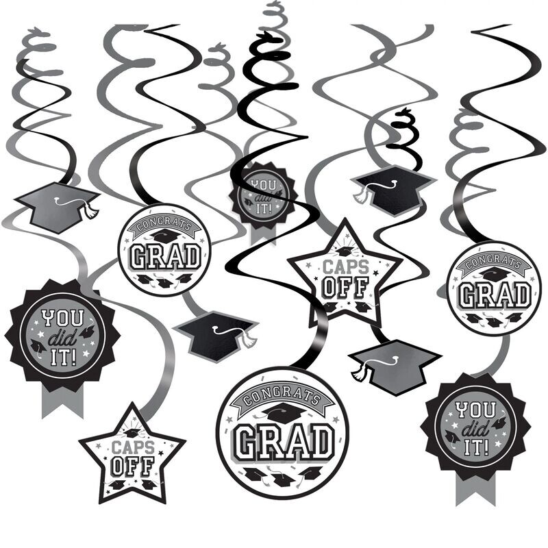Grad Value Pack Swirl Decoration - White - 12ct