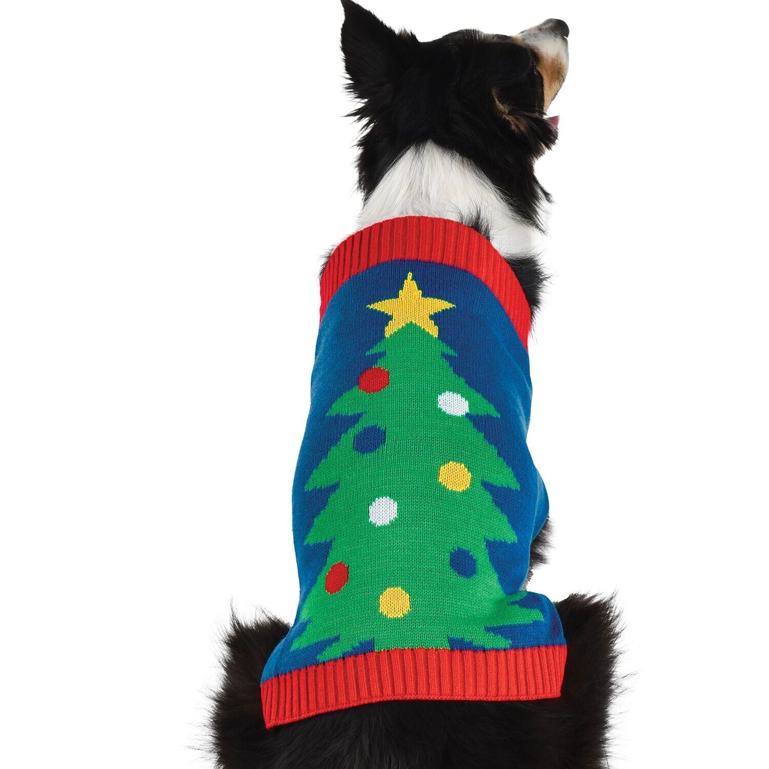 Christmas Tree Pet Ugly Sweater- L