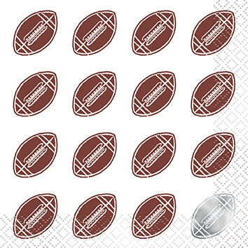 Football Toss Beverage Napkins, 16ct