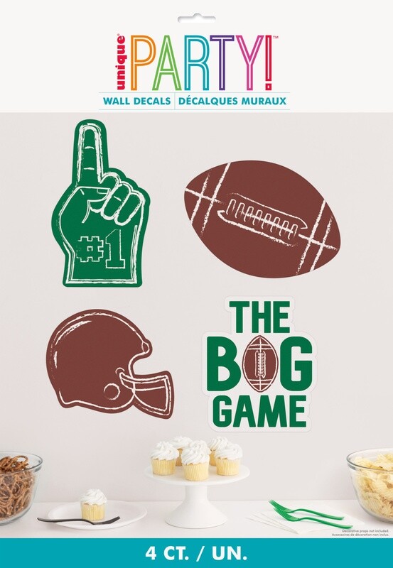 Football Toss Wall Decals, 4pc