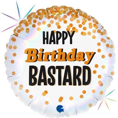 18" Happy Birthday Bastard Foil Balloon