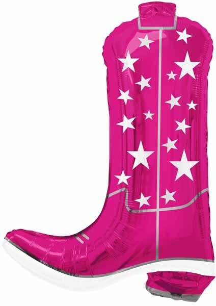 26&quot; Cowgirl Boot Mylar Balloon