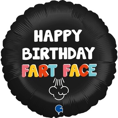 18&quot; Happy Birthday Fart Face Foil Balloon