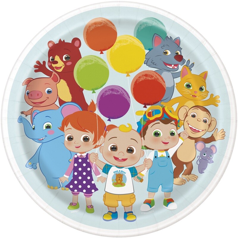 Cocomelon Round 9&quot; Dinner Plates  8ct
