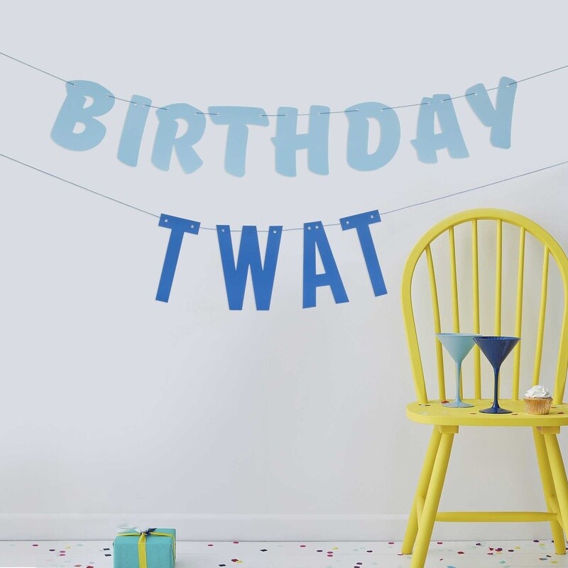Birthday Twat Birthday Bunting Banner Decoration