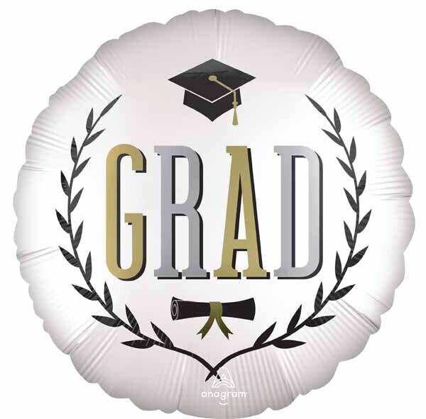 Caps Off Grad Round Mylar 18&quot;
