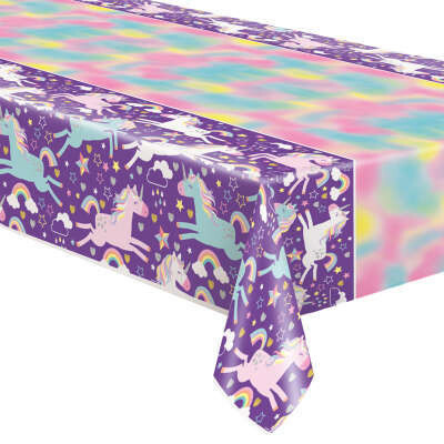 Unicorn Purple 6FT Plastic Tablecloth