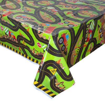 Construction Plastic 6FT Tablecloth