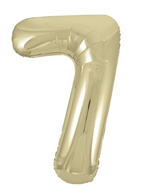 New Gold Number 7 Shaped Foil Balloon 34&quot; Packaged -Unique