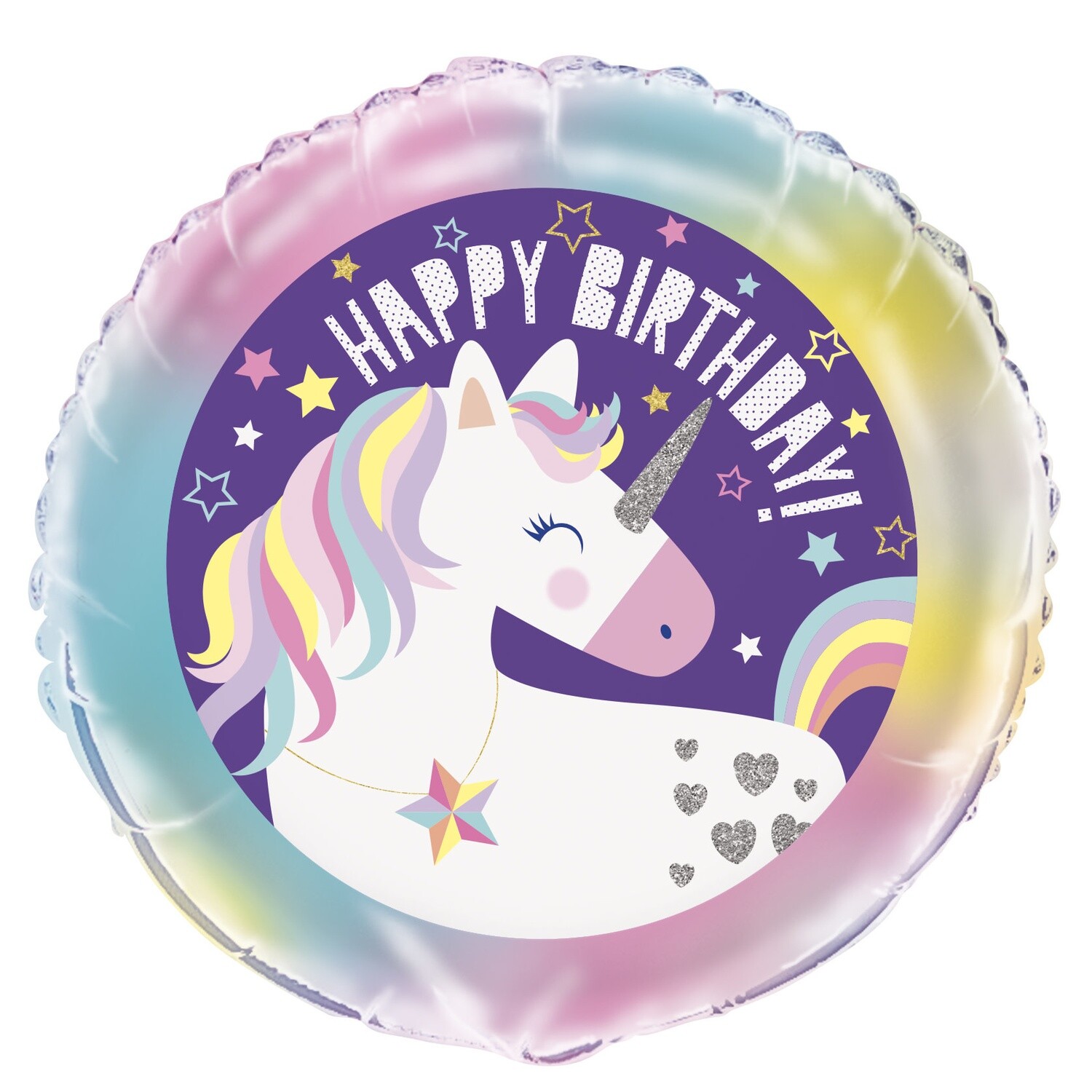 Purple Unicorn Birthday Foil Balloon 18&quot;