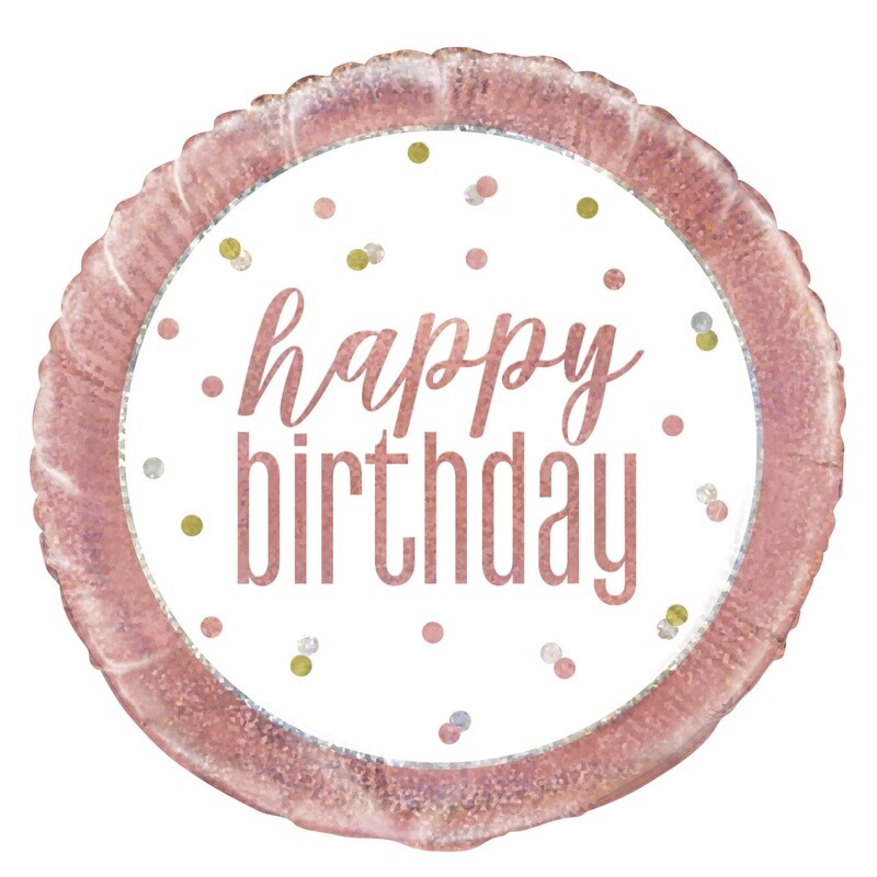 Rose Gold Happy Birthday Foil Balloon 18&quot;