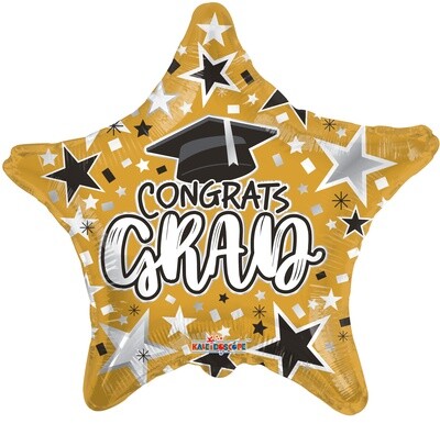 18” Gold Congrats Grad Star Mylar 18” Gold Congrats Grad Star Mylar