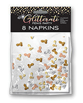 Glitterati Penis Party Napkins - Pack of 8