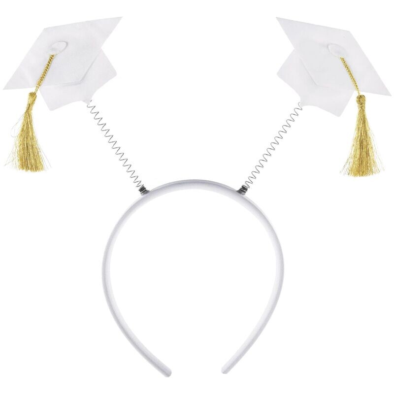 Grad Cap Headbopper - White