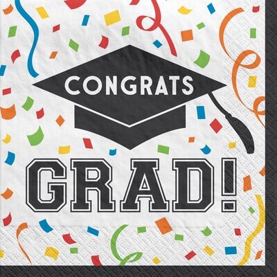 No More Books Congrats Grad Beverage Napkins