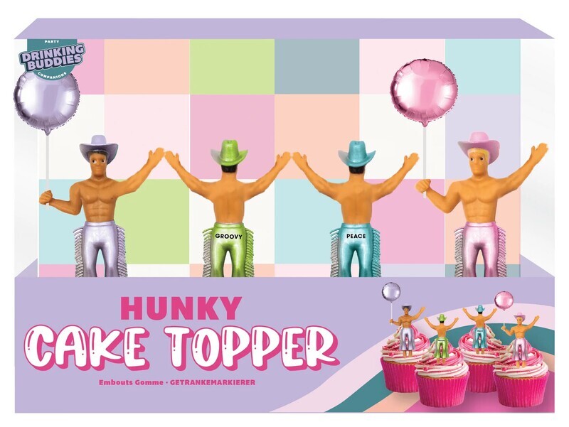 Drinking Buddies Cake Topper Disco Cowyboys, 4ct